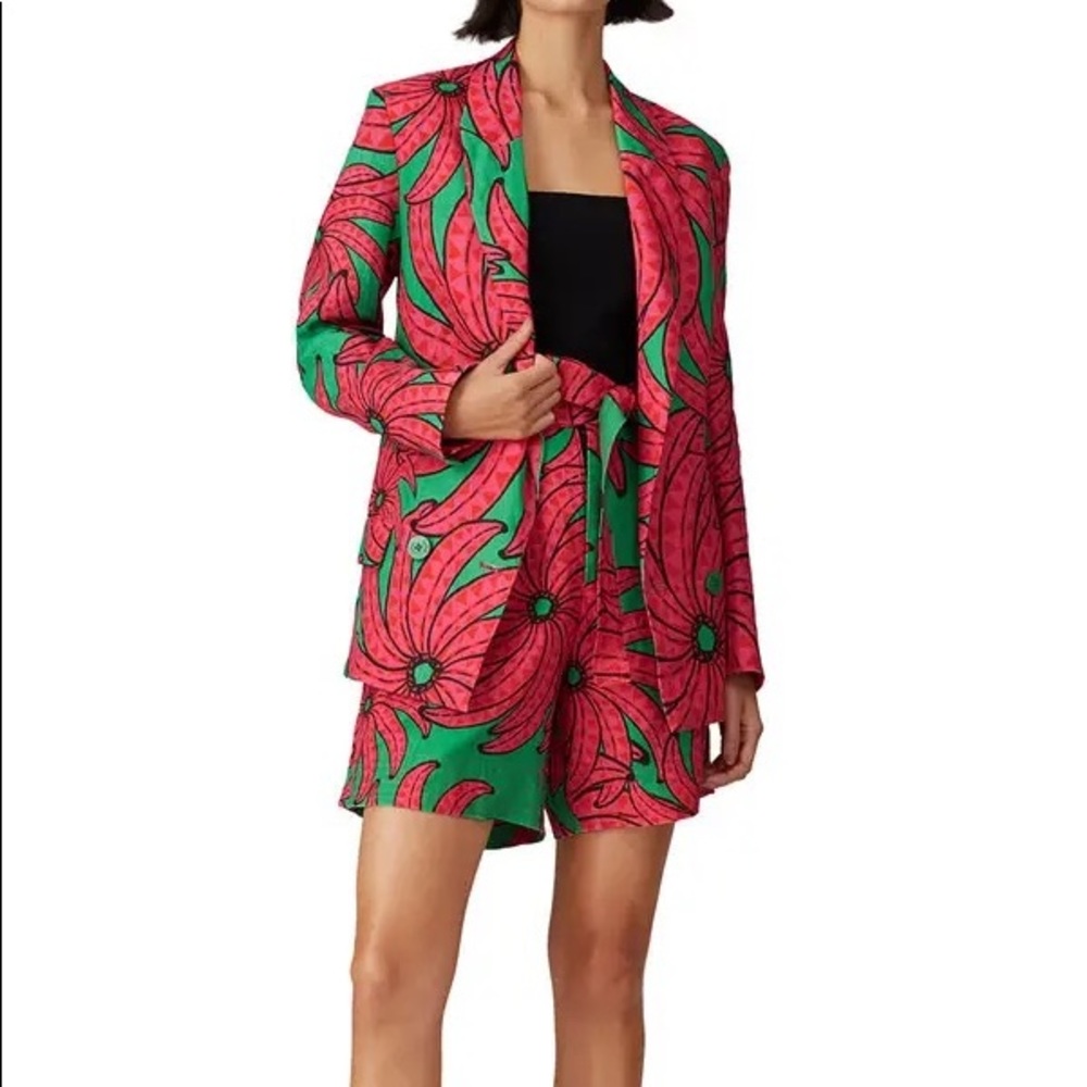 Brand new with tags FARM RIO Banana Pitta Linen Blazer Bermuda Shorts Set 2pcs